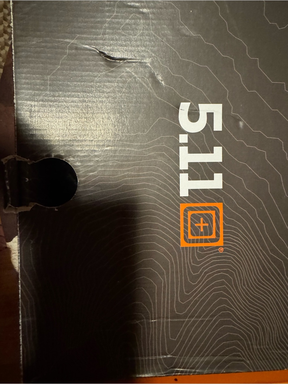 5.11 Tactical Black and Orange Box Logo